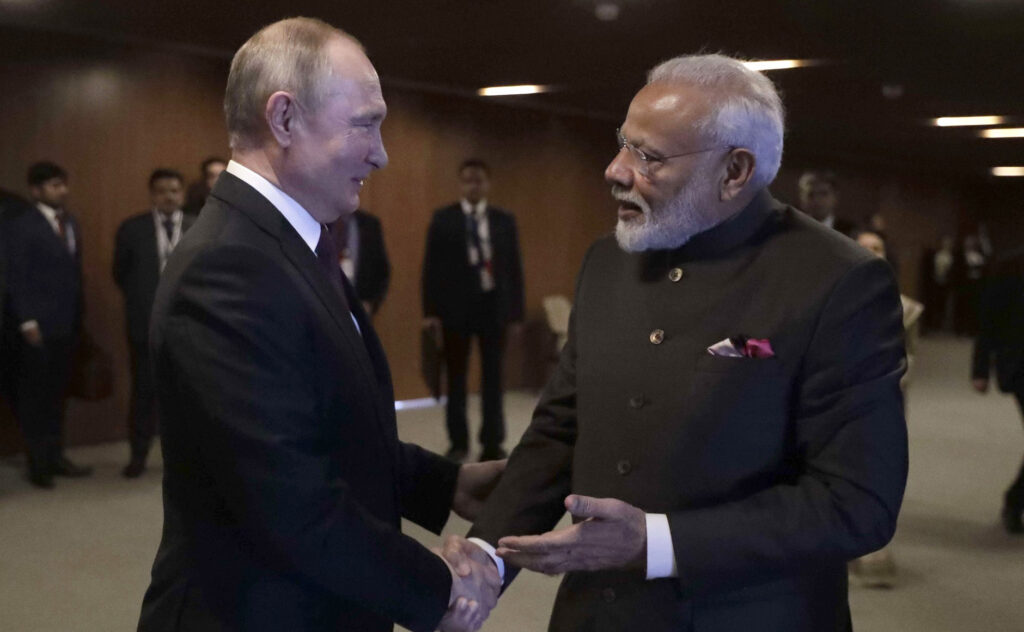 Vladimir Poutine et Narendra Modi en 2019 