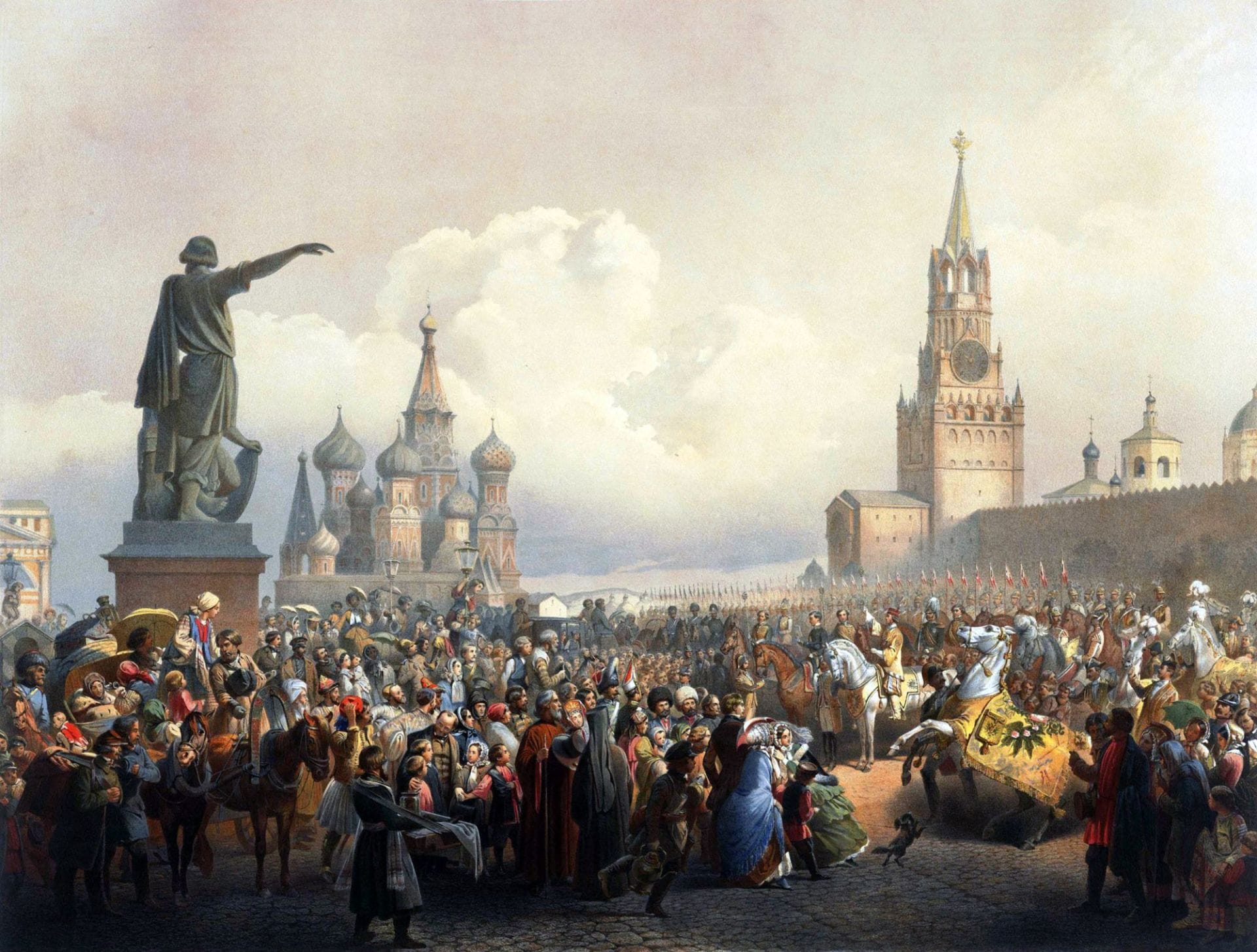 Vassili Timm. Proclamation du couronnement sur la Place Rouge.